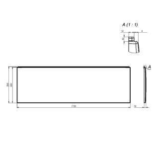 Фронтальная панель для ванны Am.Pm Gem W93A-175-075W-P 175 см